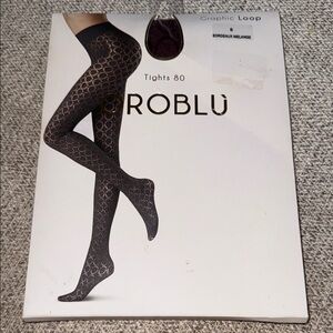 Oroblu Graphic Loop Tights in Rich Burgundy